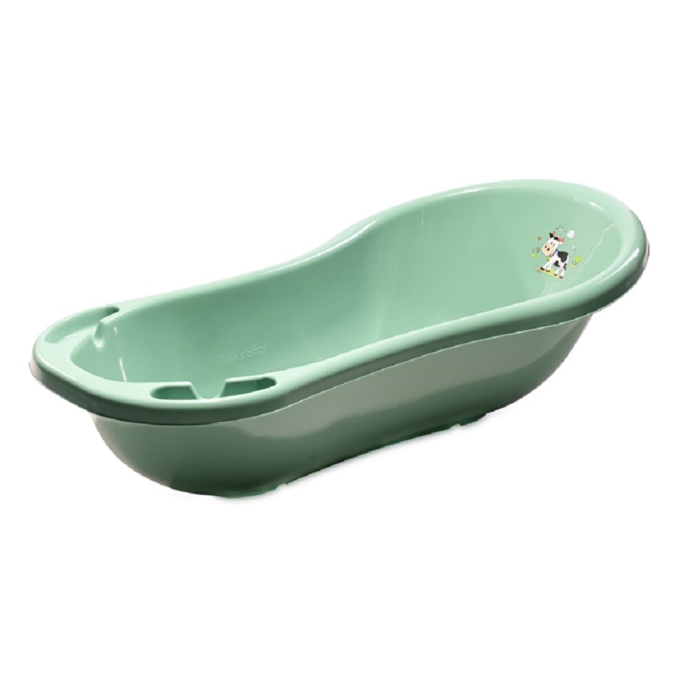 Lorelli Baby Badewanne Farm 100 cm, ab Geburt, Ablagefächer, leicht zu reinigen dunkelgrün