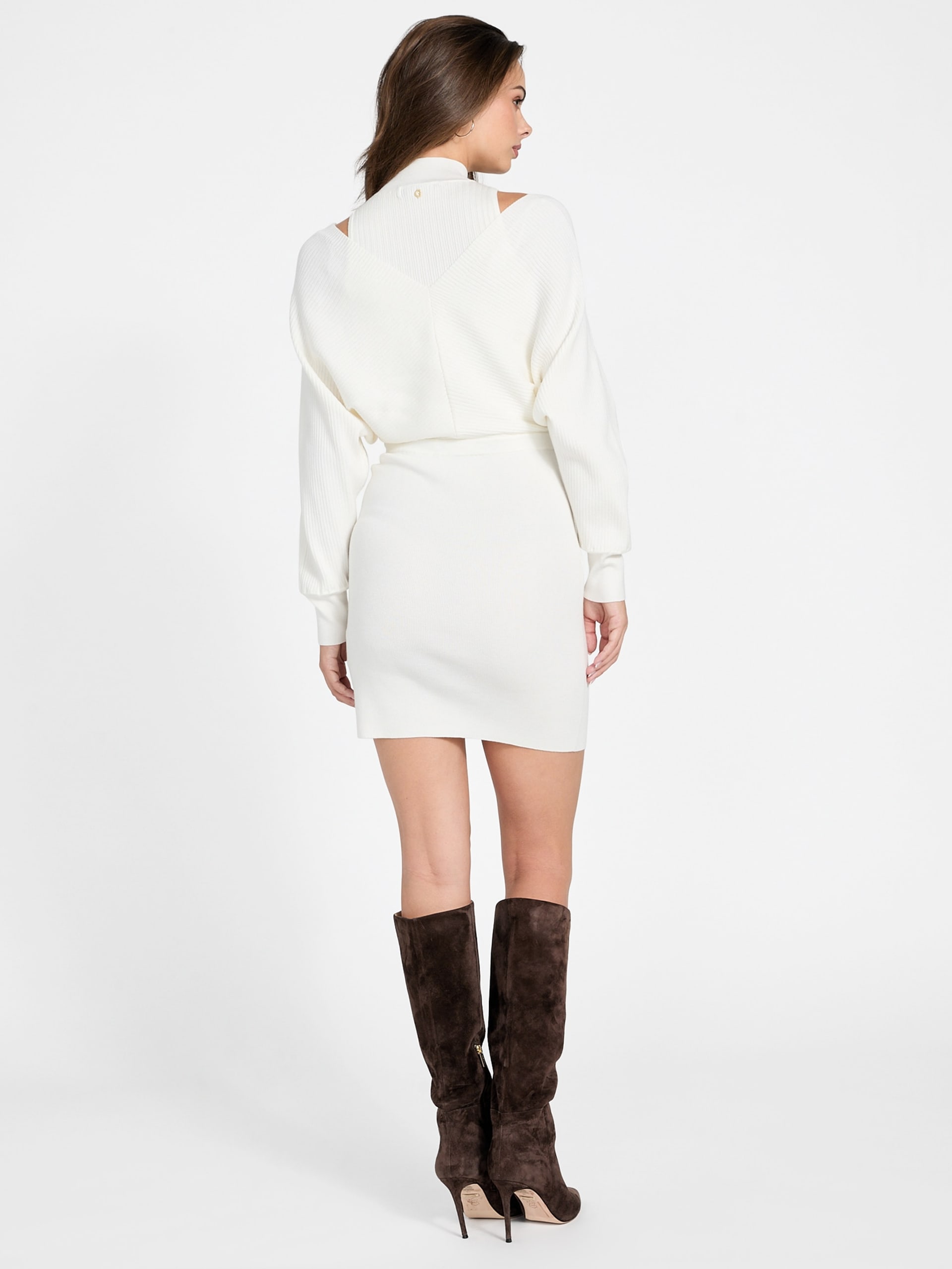 Vestido curto canelado