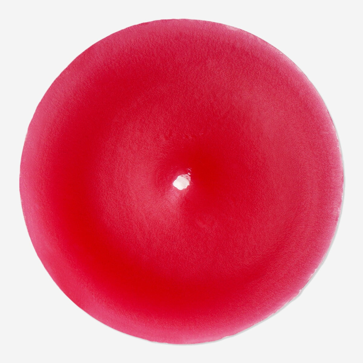 Rustikt rødt bloklys - 12 cm