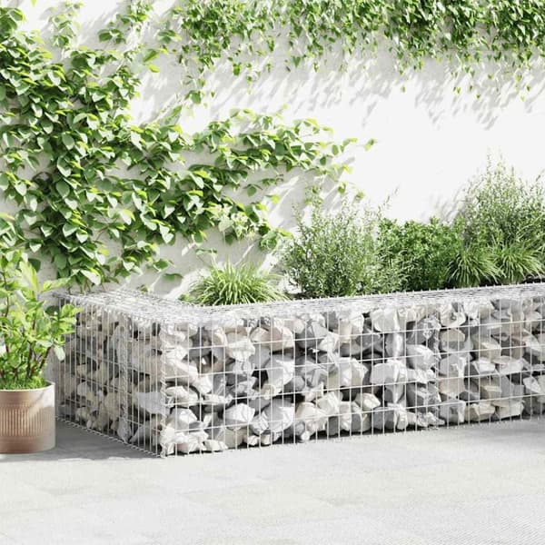 vidaXL Gabion med topp- og bunndekke galvanisert stål 900x50x50 cm