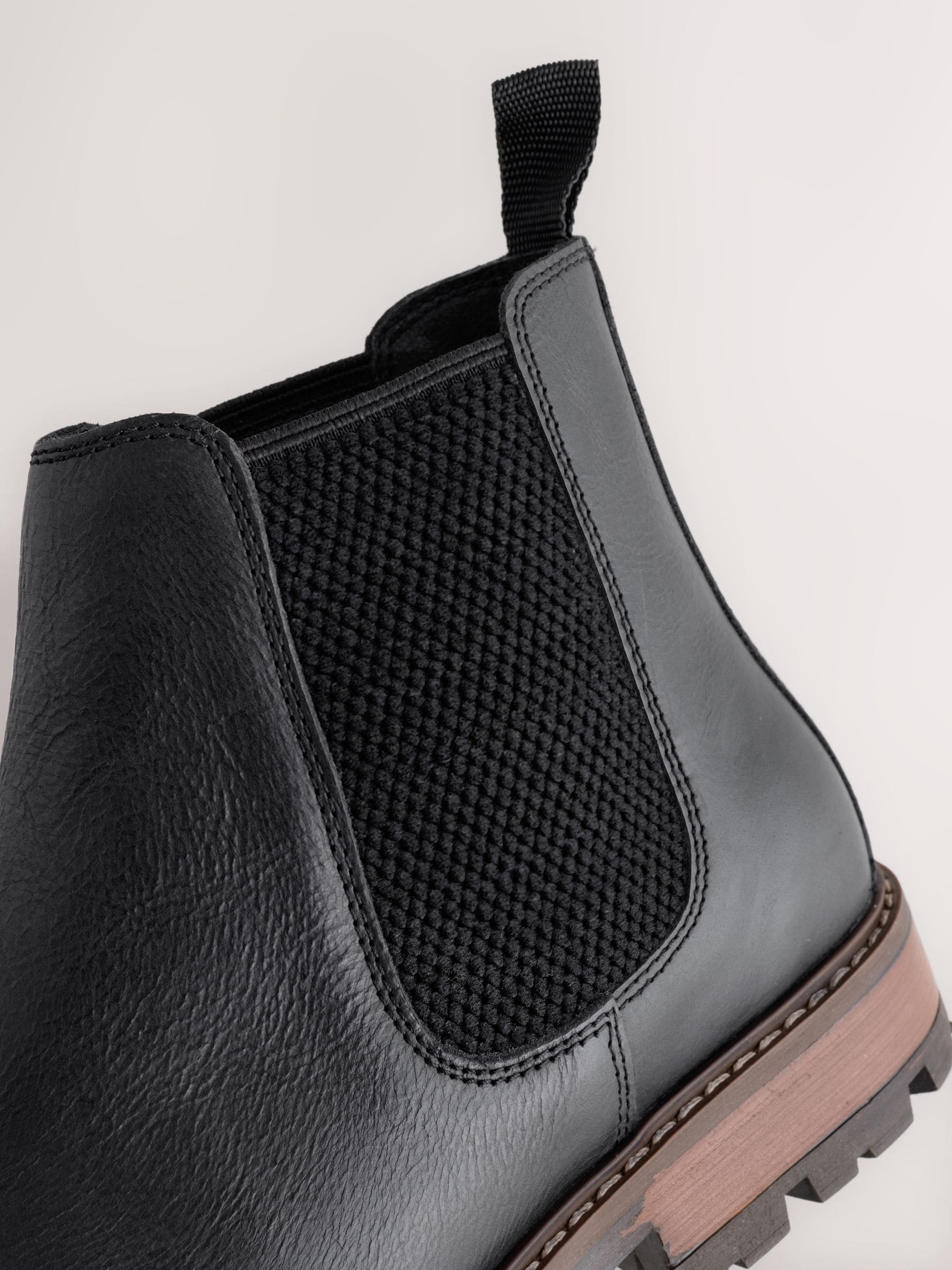 Zwart - Casual leren chelsea-laars