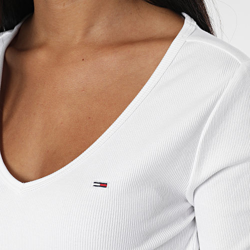 Tee Shirt Manches Longues Crop Femme Baby Rib 4278 Blanc