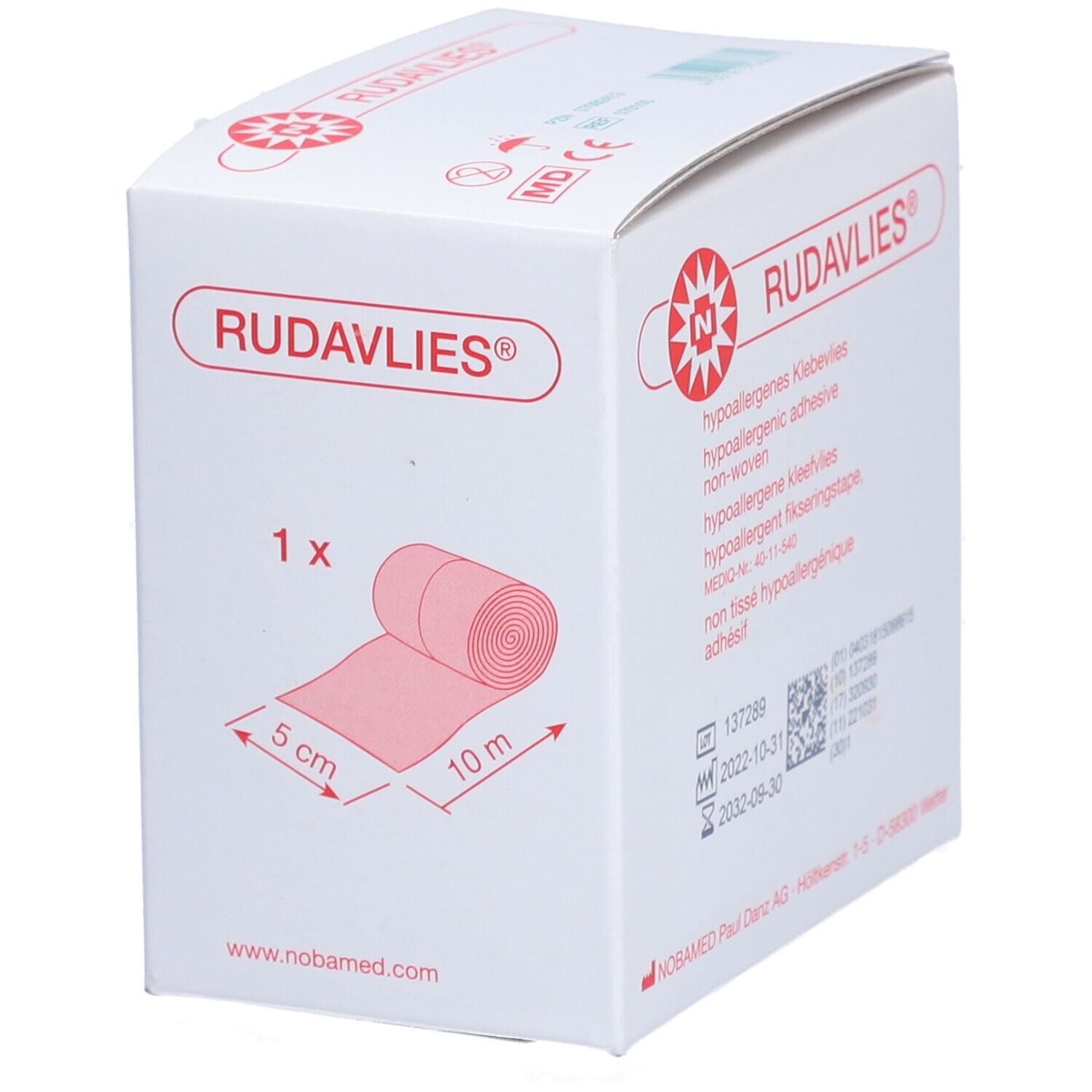Nobamed® Rudavlies Klebevlies 5 cm x 10 m
