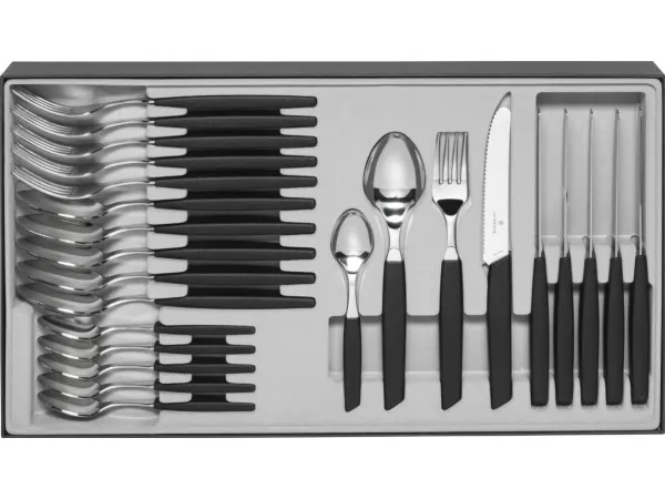 Victorinox Swiss Modern - Bestiksæt - 24 stk. - sort