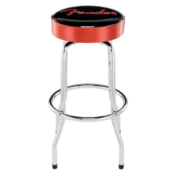 Fender Red Sparkle Logo Barstool 30