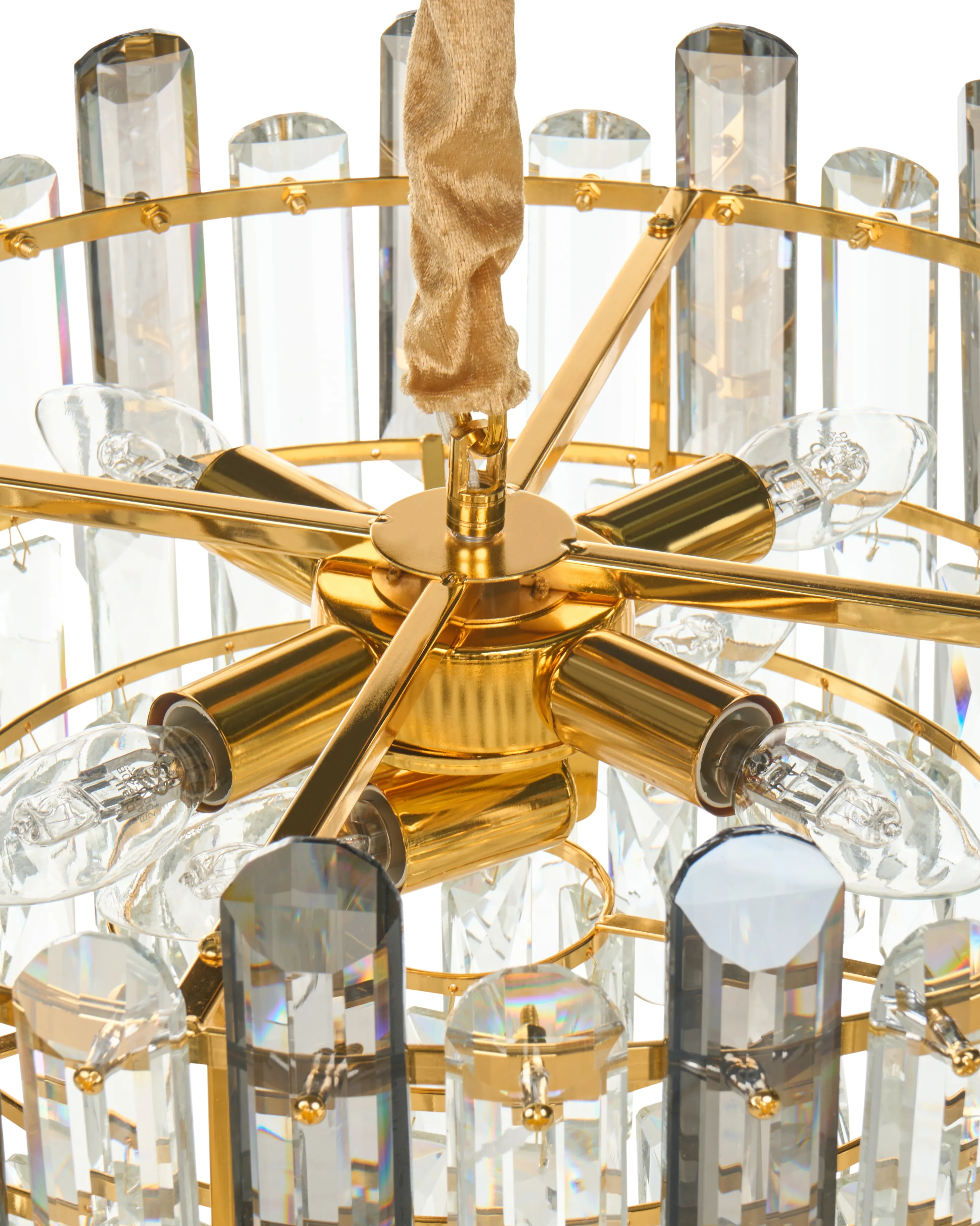 Kroonluchter MANTARO Glas Goud