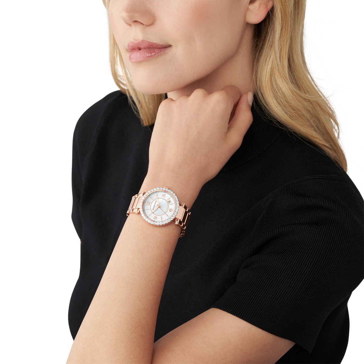 Montre MICHAEL KORS Parker femme acier doré rose