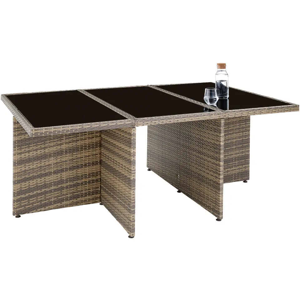tectake - tuinset New York- incl. 2 overtreksets - natuurkleur