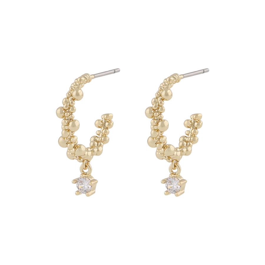 Snö Of Sweden Lise Oval Pendant Earring Gold/Clear Onesize