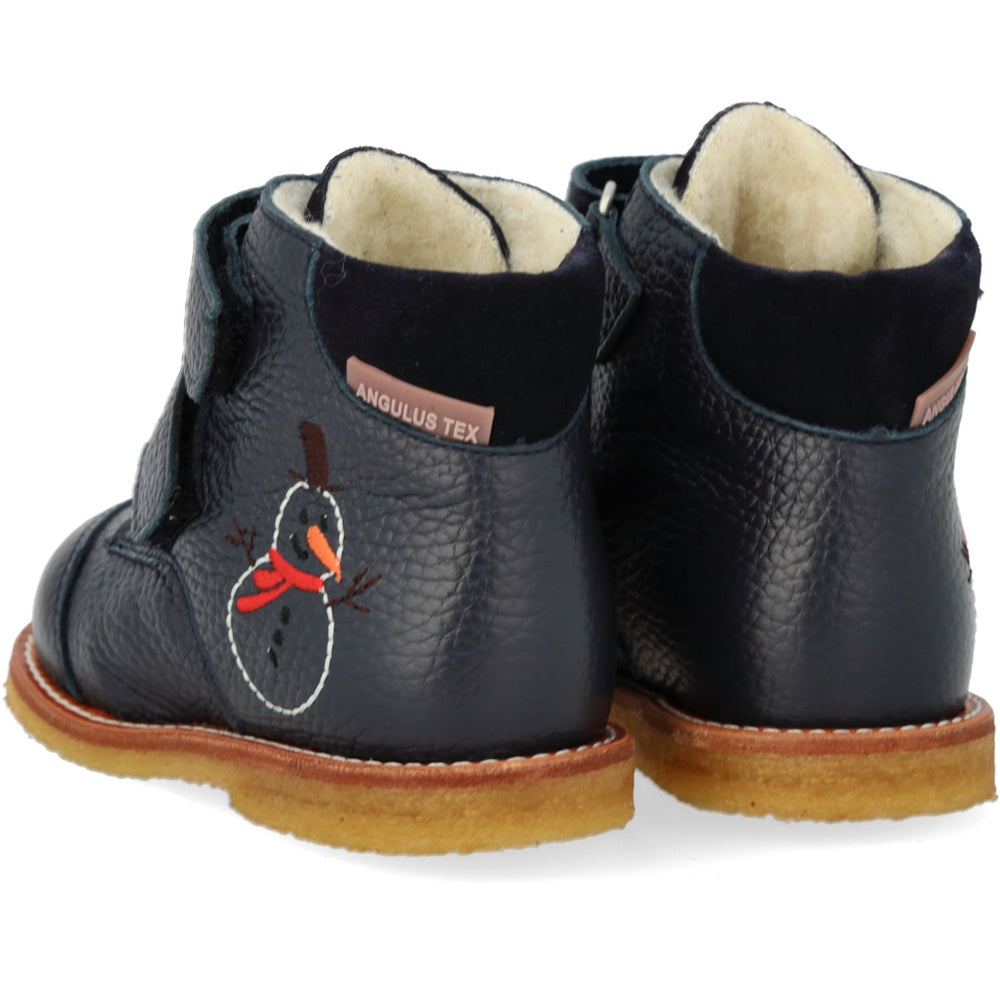 Køb Angulus Navy/Navy Begynder TEX-støvle Med Broderet Snemand
