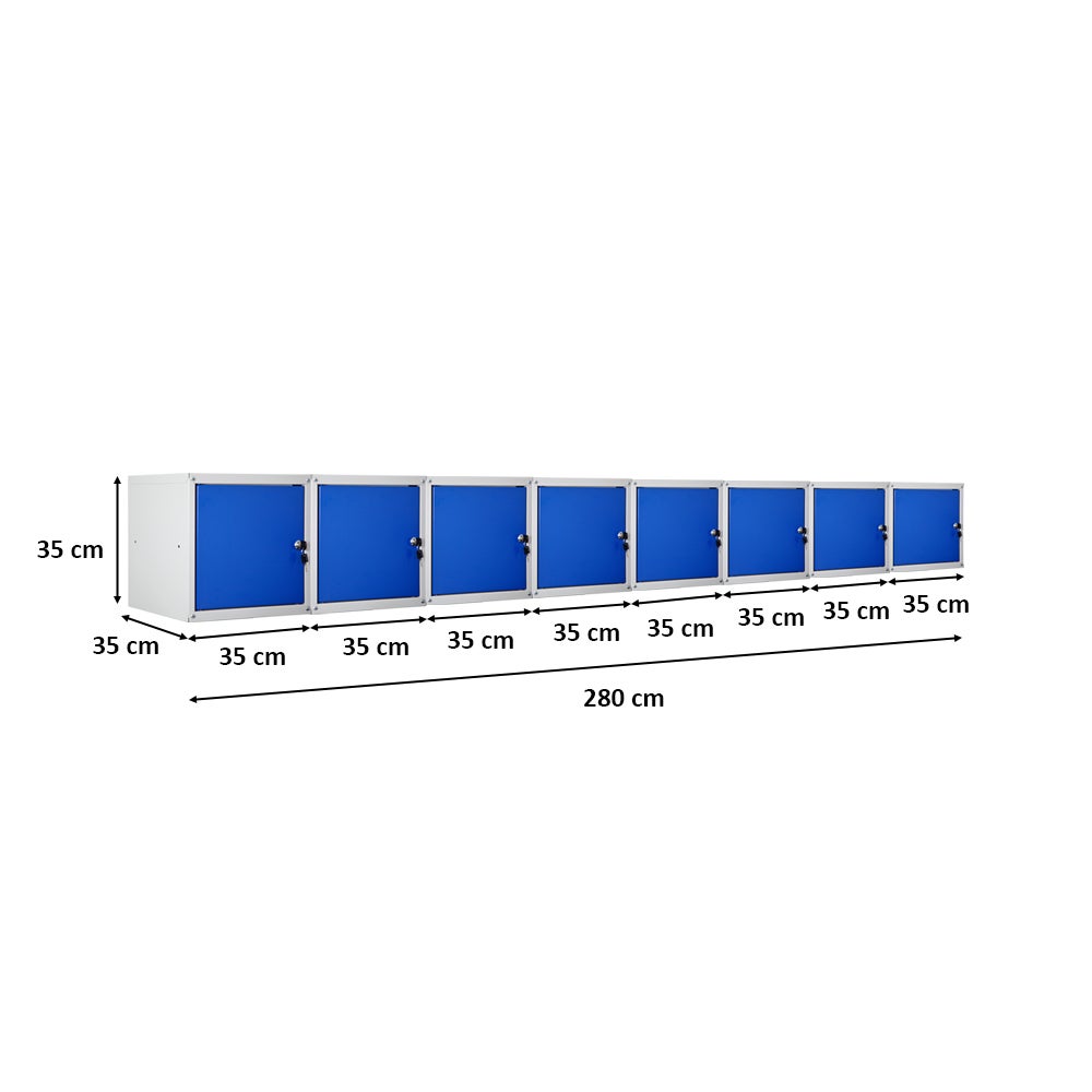 PROREGAL Mega Deal 8x locker cubes Cubic HxBxD 35 x 35 x 35 cm grijsblauw