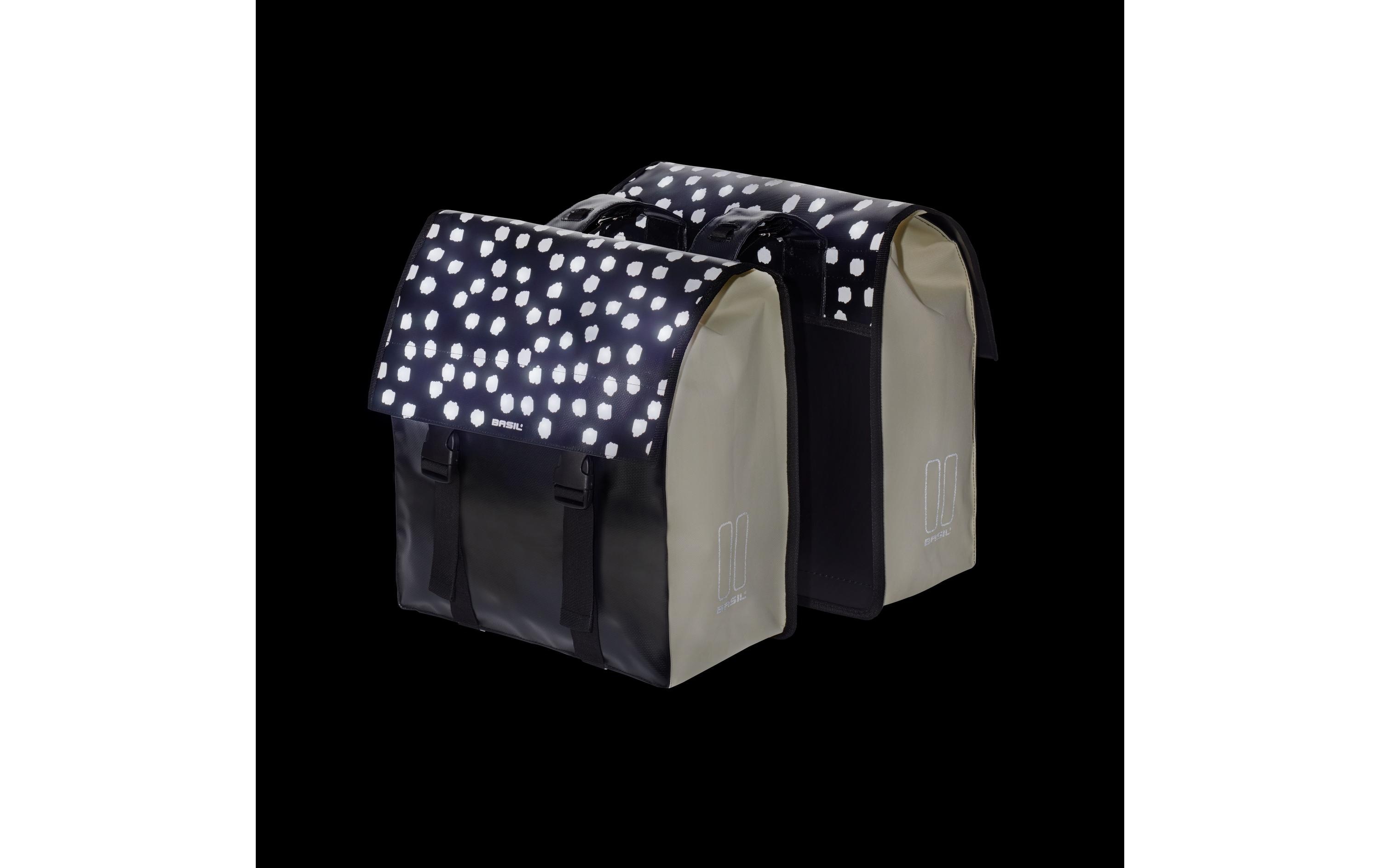 Doppelseitentasche Urban Load Schwarz reflective/WeissDoppelfahrradtasche 48-53 Liter