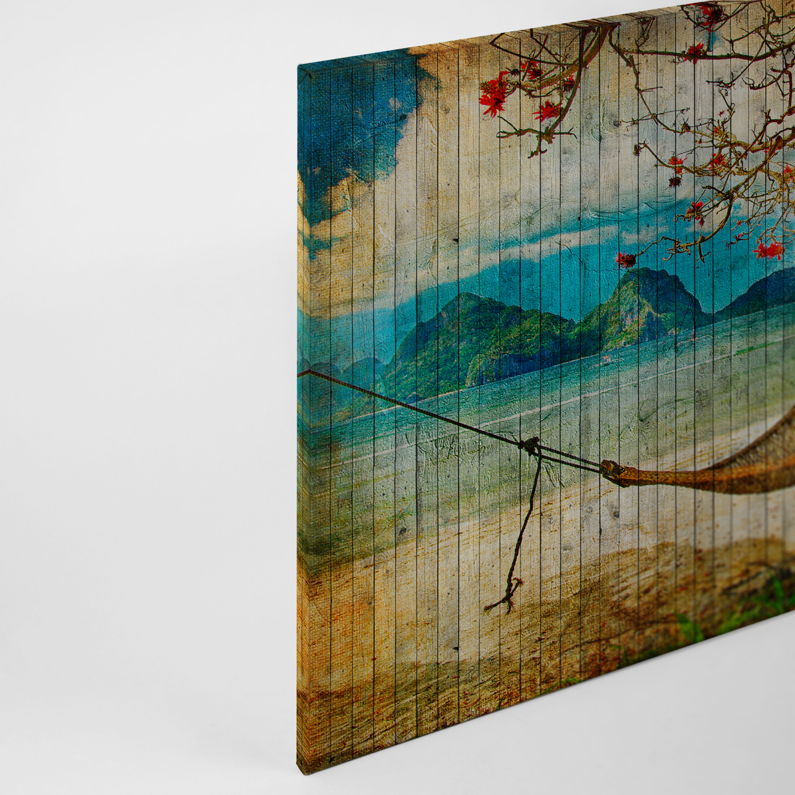 Leinwandbild TAHITI - braun-beige - 90x60 cm