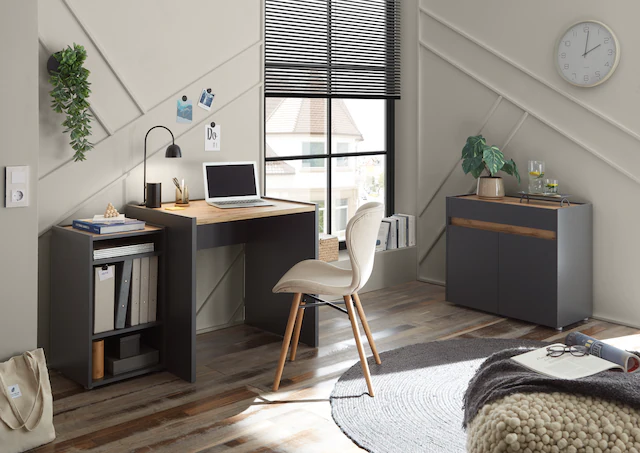 Home affaire Schreibtisch »CiTY/GiRON« moderner Computertisch, wohnliches Home Office, Breite 80 oder 143 cm