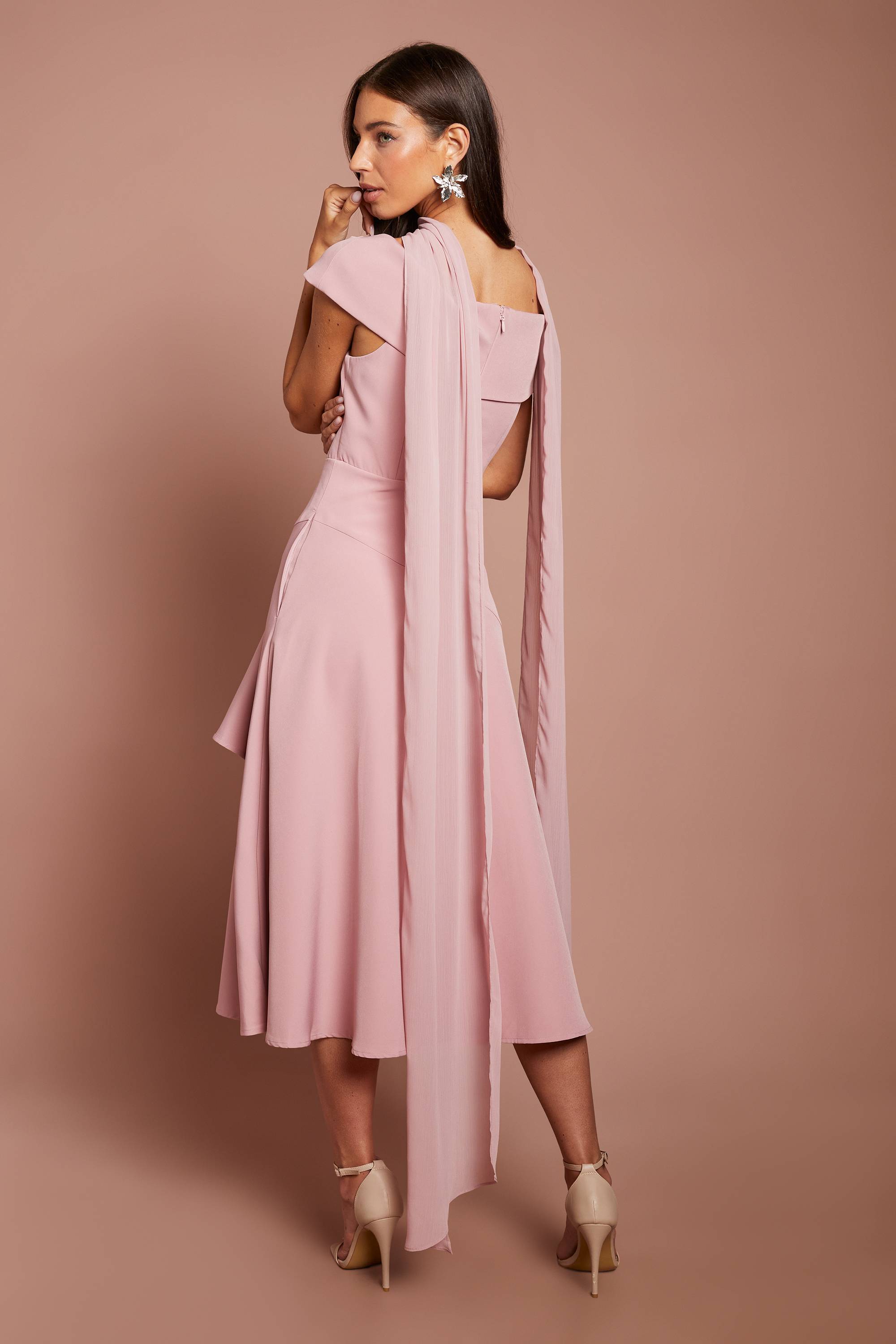 Coast Foulard En Mousseline Rose Poudré