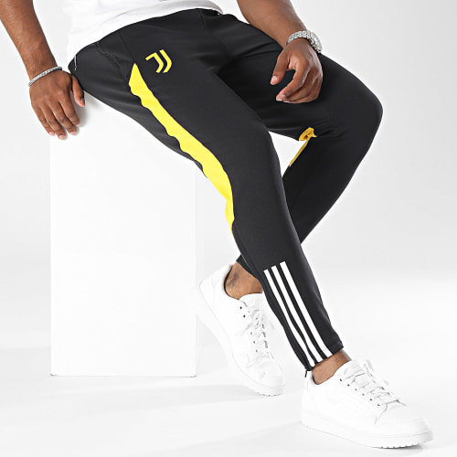 Pantalon Jogging A Bandes Juventus IM1868 Noir Jaune