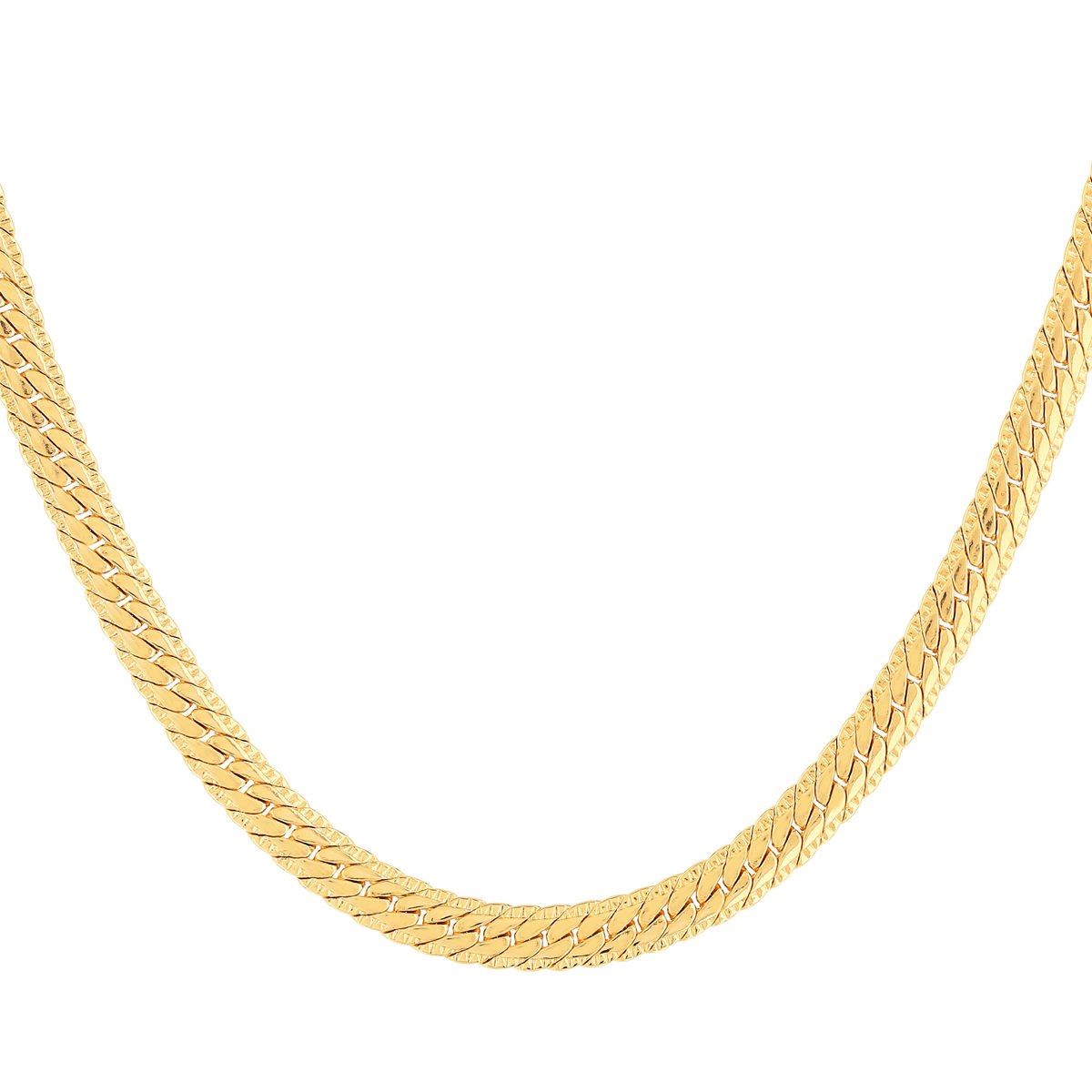 Collier plaqué or maille anglaise 45 cm