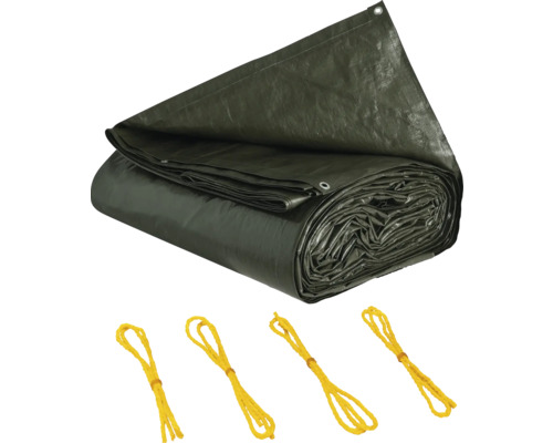 Geweven zeildoek, universeel zeildoek, 180 g/m², groen, 12 x 15 m
