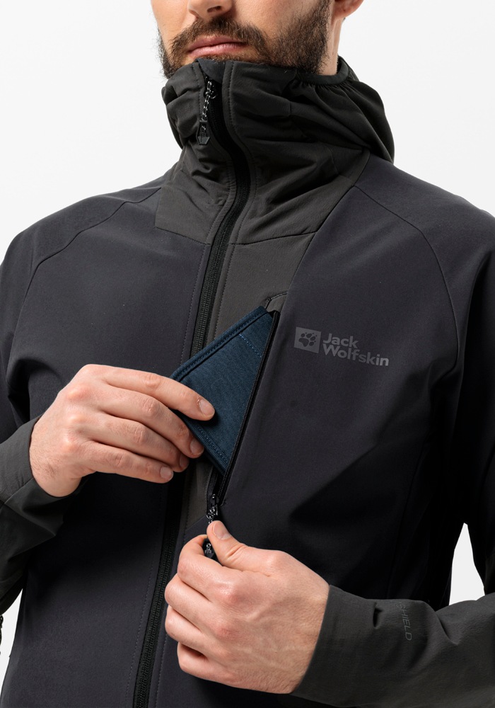 Jack Wolfskin Softshelljacke »ALPSPITZE HOODY M« mit Kapuze
