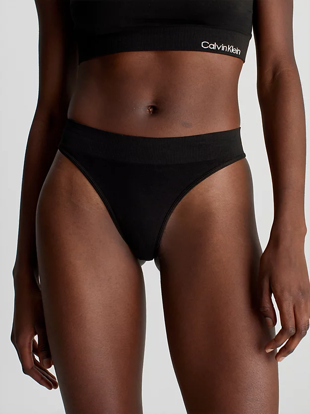 Calcinha de biquíni de cintura alta - CK Meta Essentials