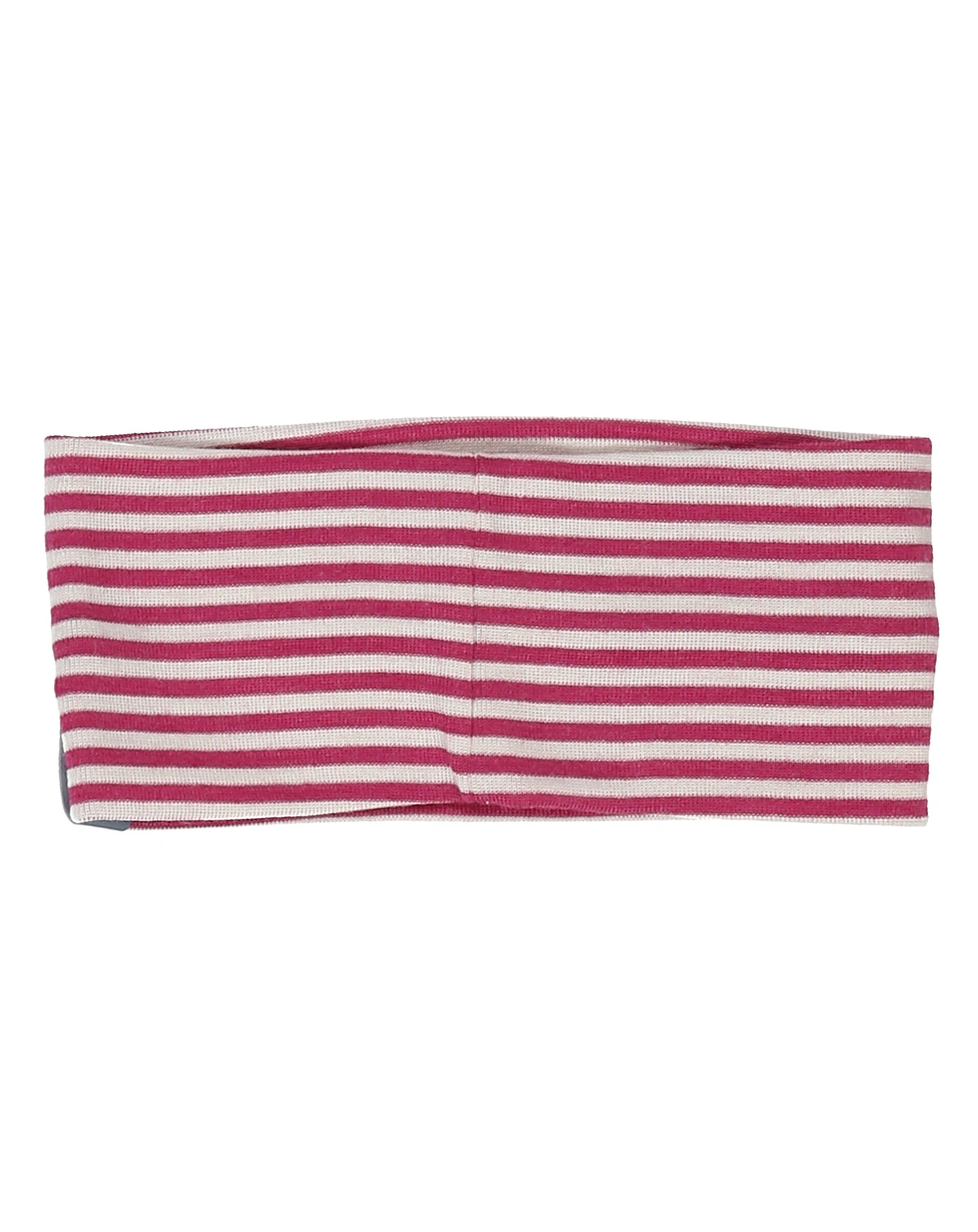 Stirnband LARA mit Seide gestreift in fuchsia/natur