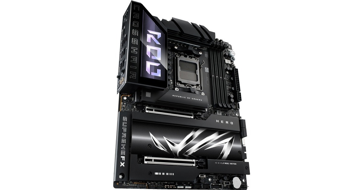 ASUSROG CROSSHAIR X870E HERO socket AM5 moederbord  (5Gb-LAN,  2,5Gb-LAN, Wi-Fi 7, BT, Sound, ATX)