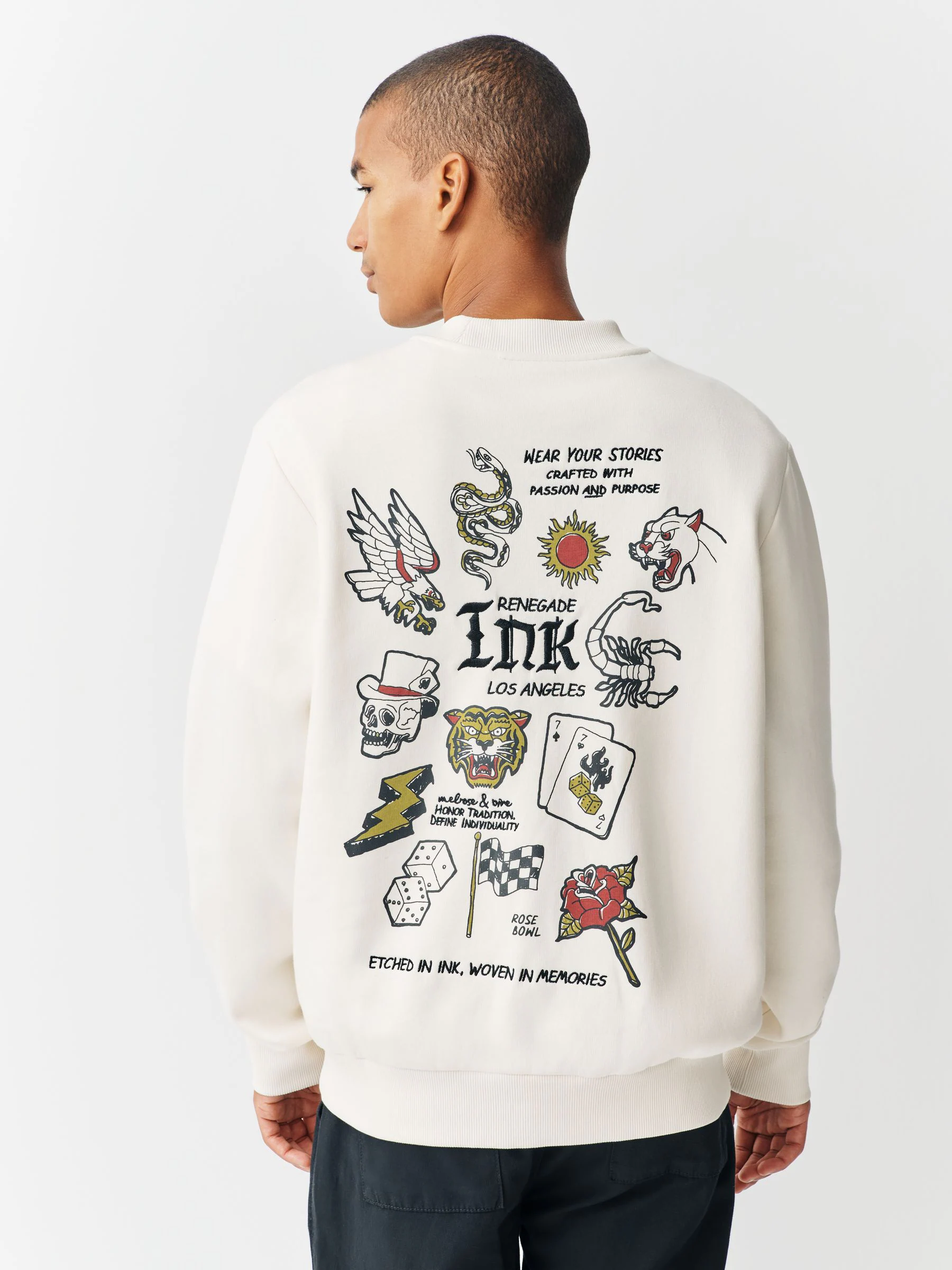 Ecru wit - Cotton Rich Crew Graphic Print Sweatshirt
