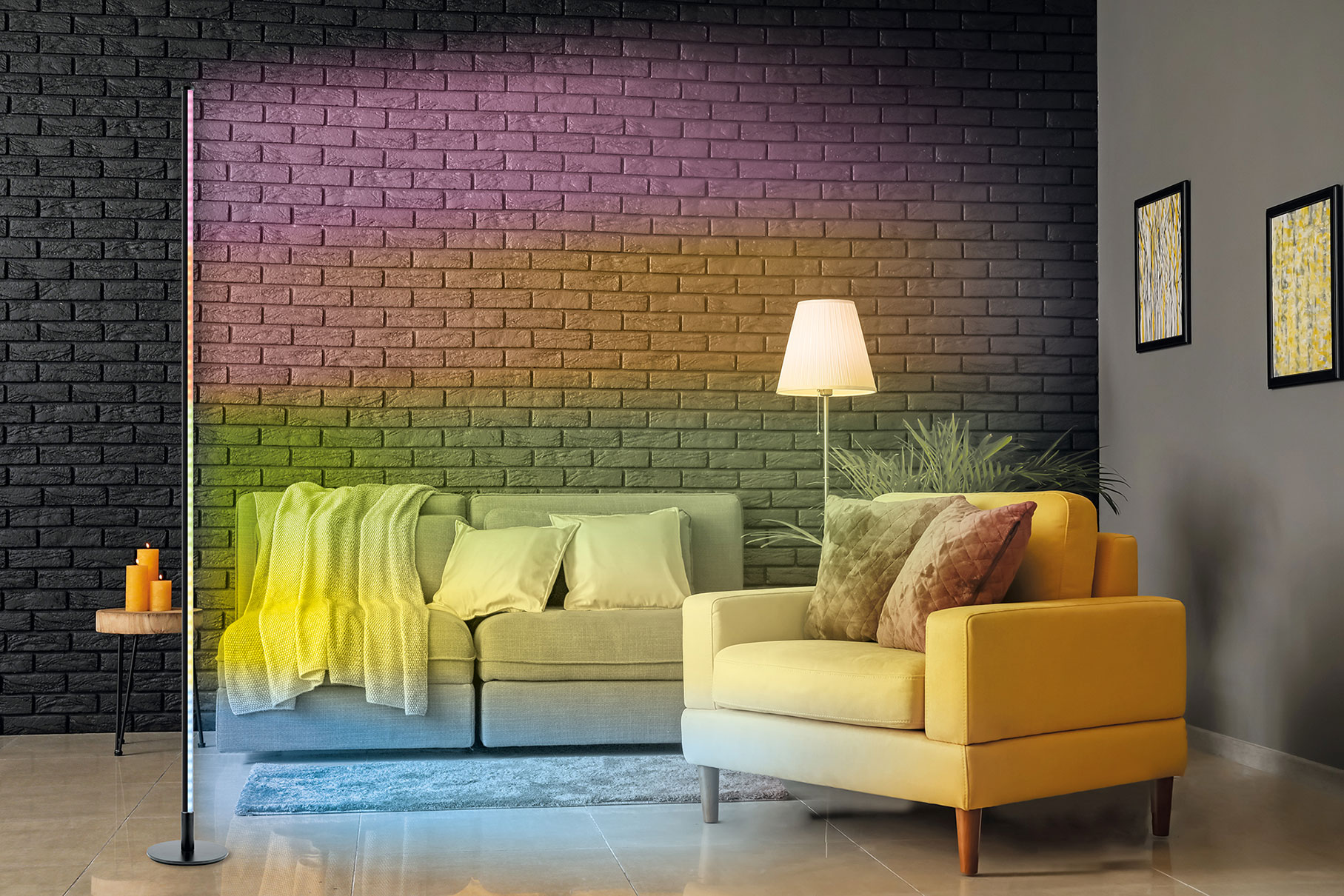 Schwaiger STL358 dimbare LED vloerlamp met kleurverandering