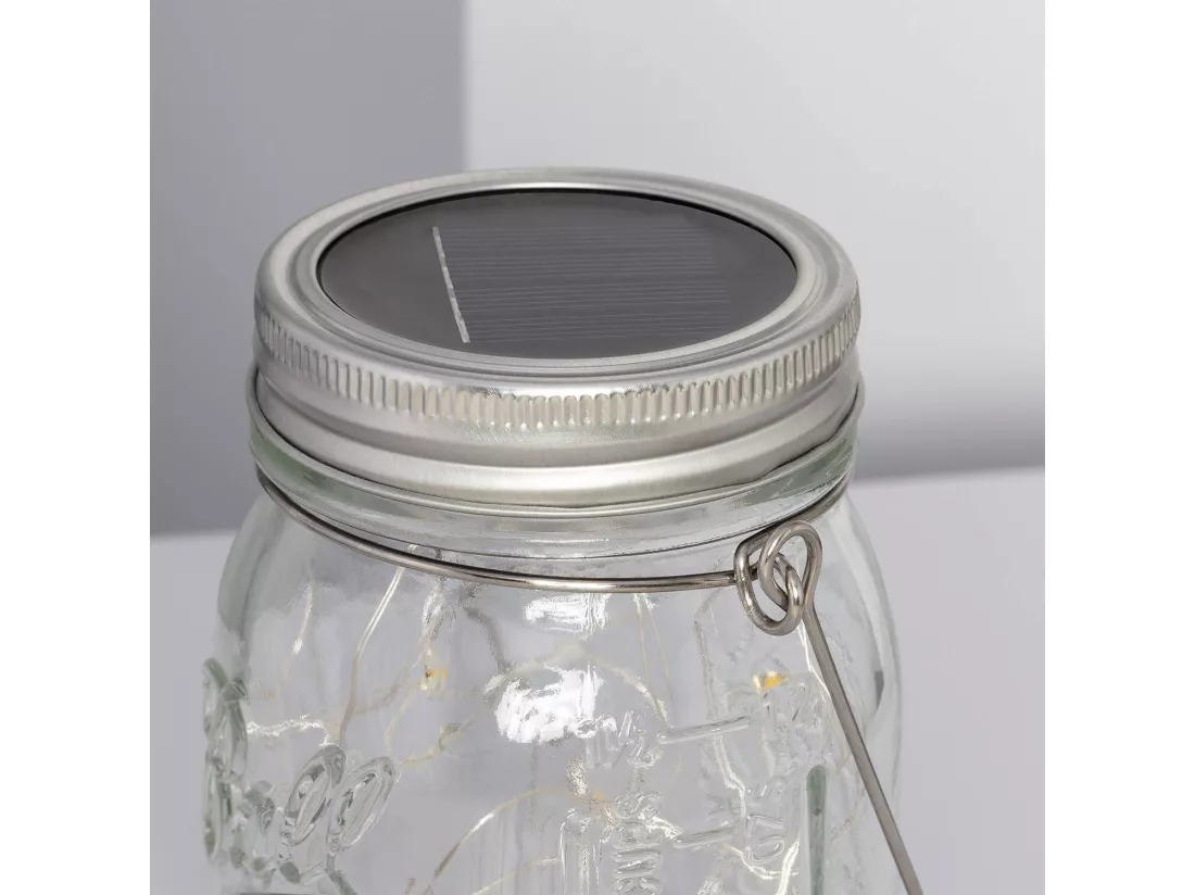 Lampe LED Extérieure Bocal Solaire 3000K Blanc chaud