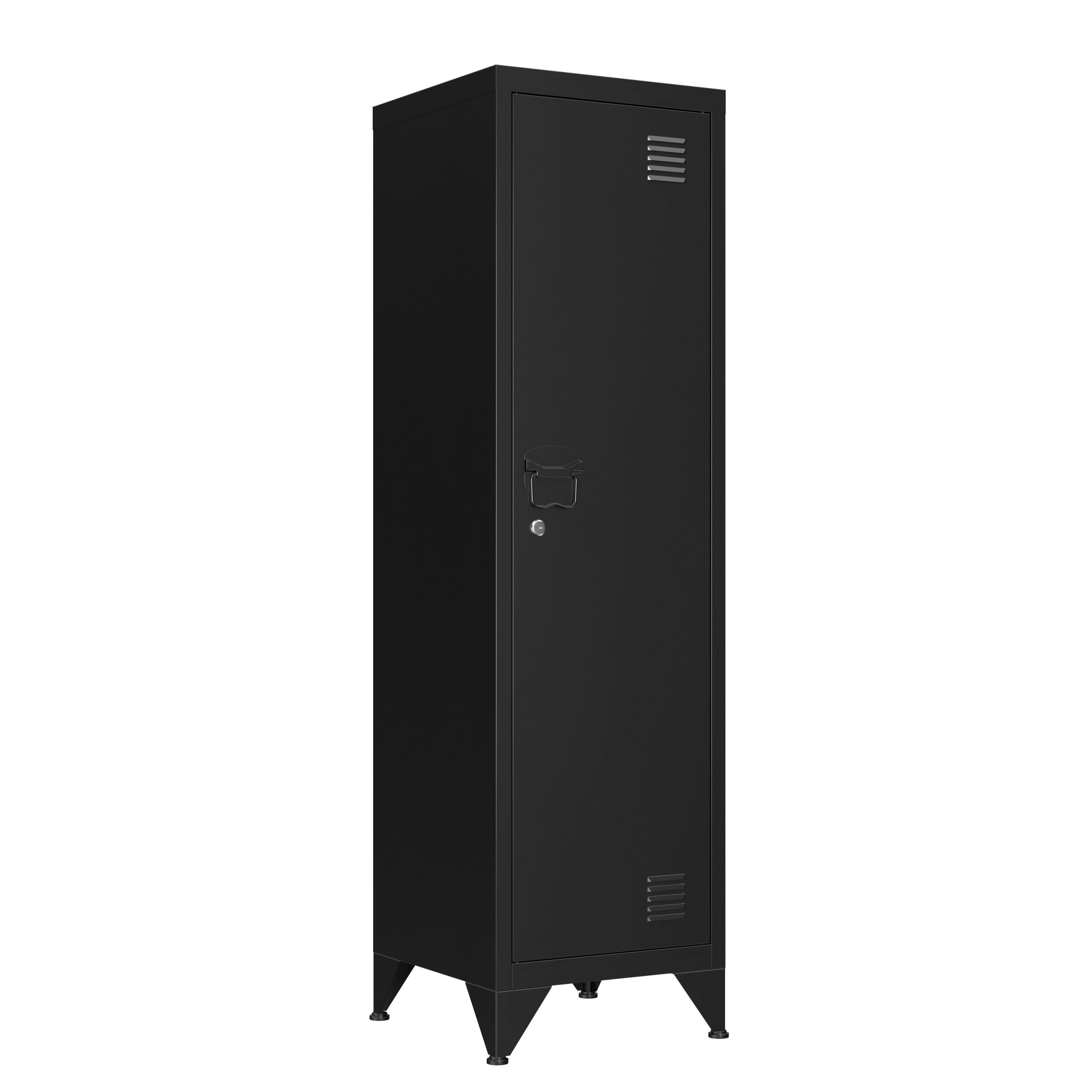 Aktenschrank mit 3 Böden ANTEY 38 x 137 cm schwarz