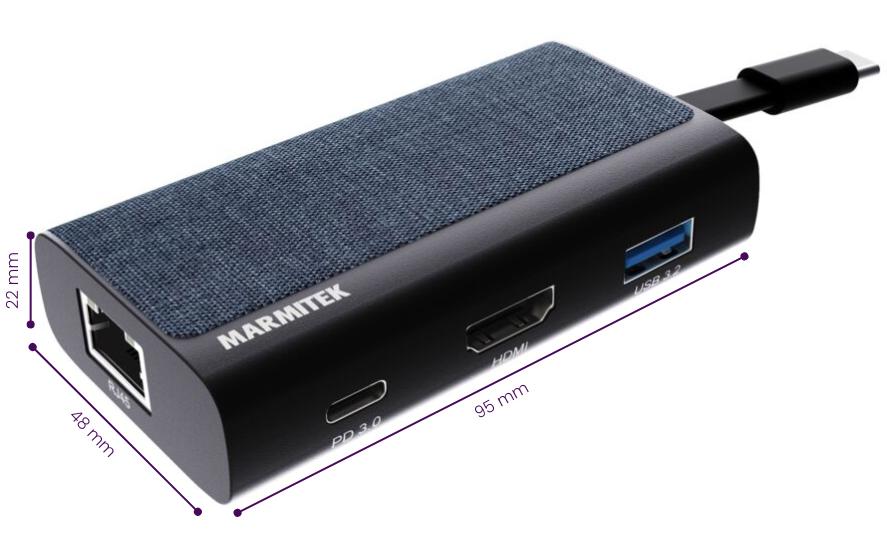 USB-Hub Connect USB-C Hub 4Portables Multi-Port USB-C Hub