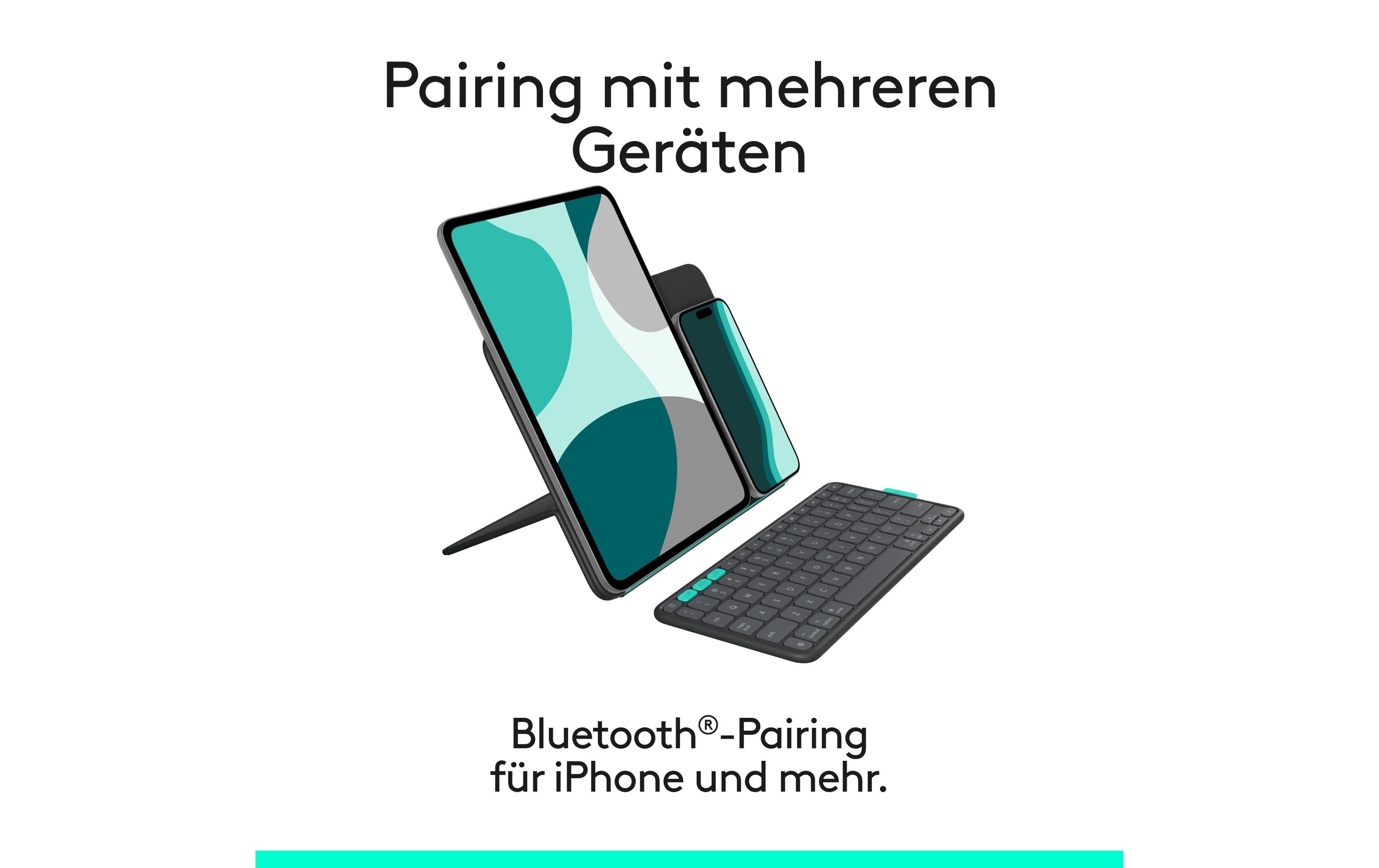 Tablet Tastatur Cover Flip Folio iPad Pro & Air11<br>Vielseitiges iPad Cover mit verstaubarer Tastatur