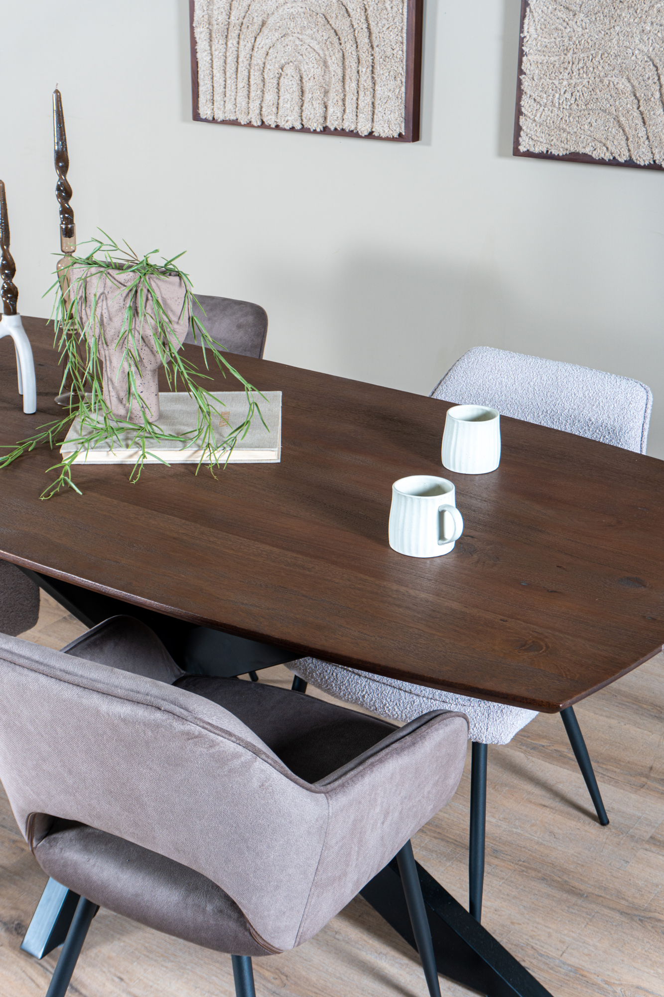 Eettafel Felix - Espresso Mangohout 220 cm