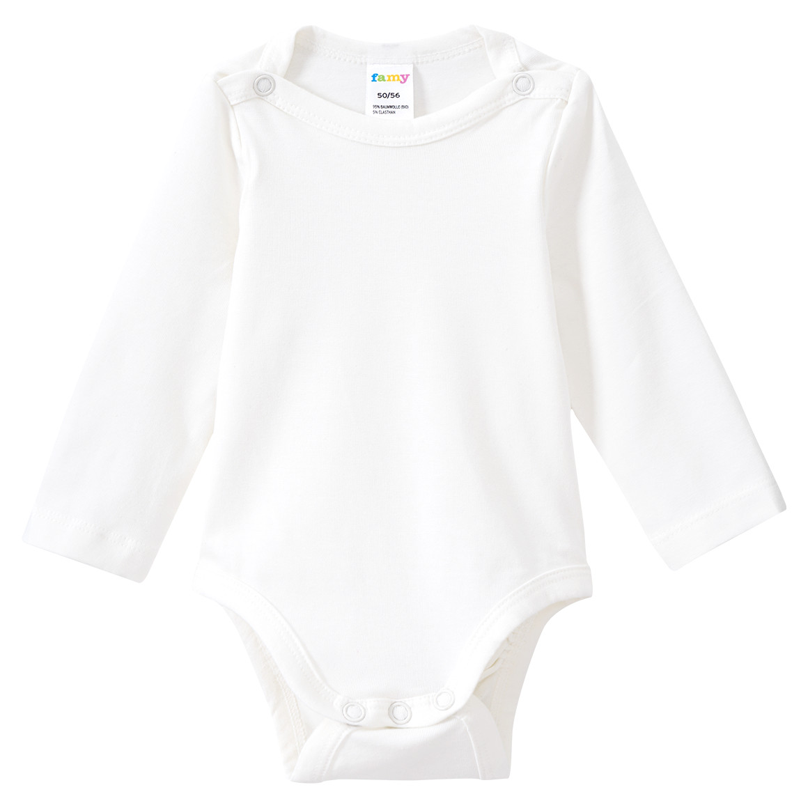 Famy 5 Baby Bodys in verschiedenen Dessins hellblau / rosa / weiss