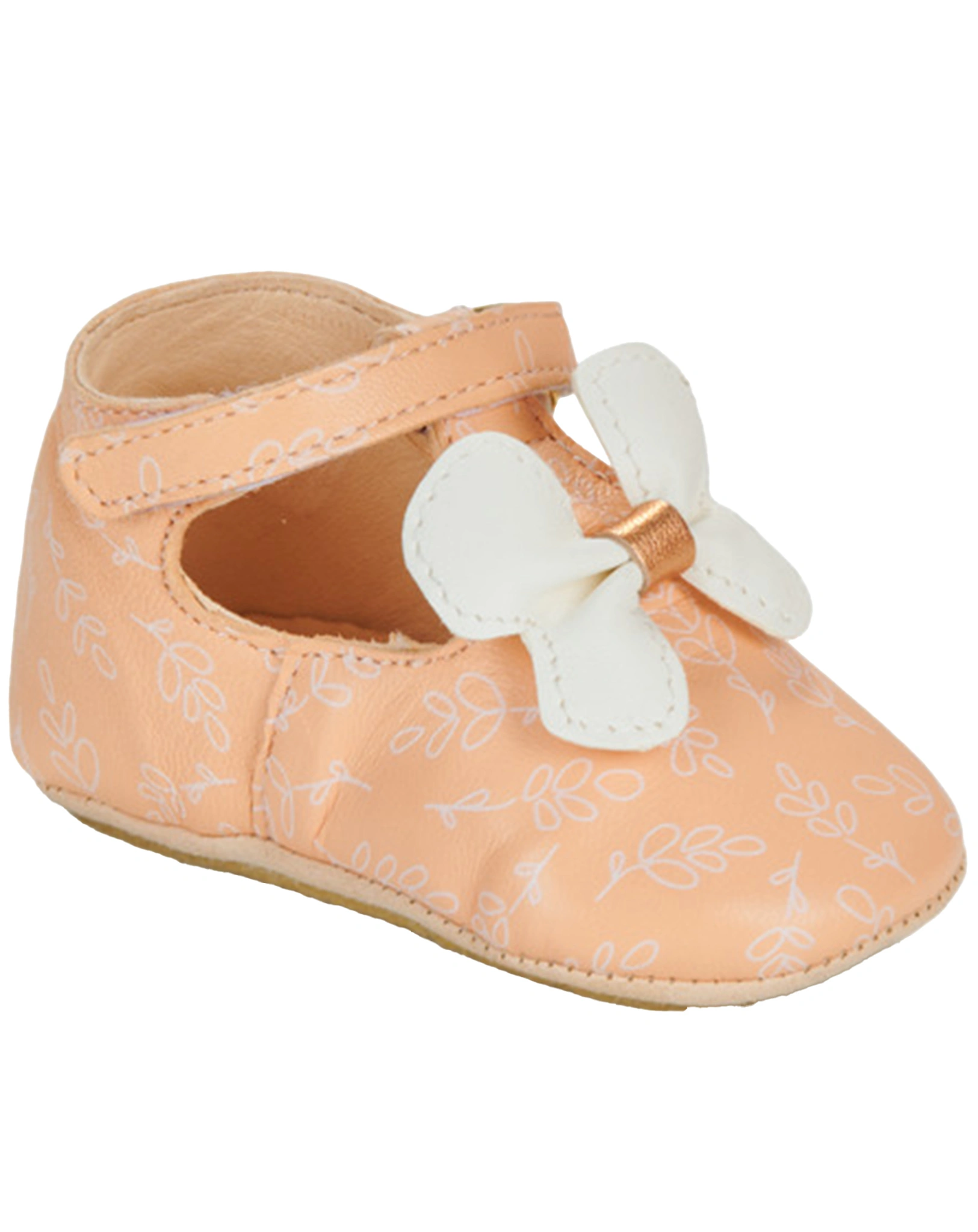Krabbelschuhe MY LILLYP PAPILLON VOLANT LAVENDEL in abricot