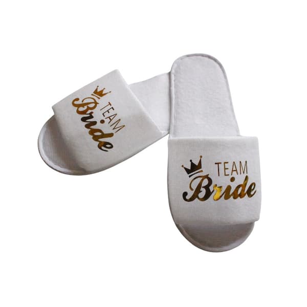 INF Bryllup Slippers med Åpen Tå og Glitter for Brudens Utkledning - Perfekt for Bryllupsfest og Spa