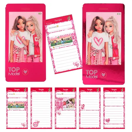 Depesche TOPModel Mobile Notizbuch mit Wackelbild, 1 Stück, 4-fach sortiert