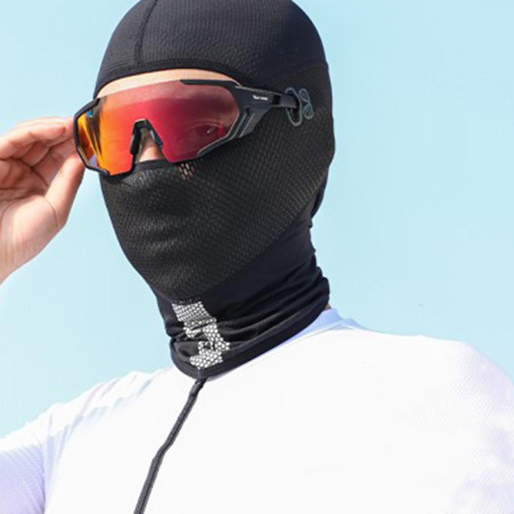 Atmungsaktive Mesh Ski Sturmhaube Motorrad Halstuch Kälte   UV Gesichts Schutzmaske - Blau