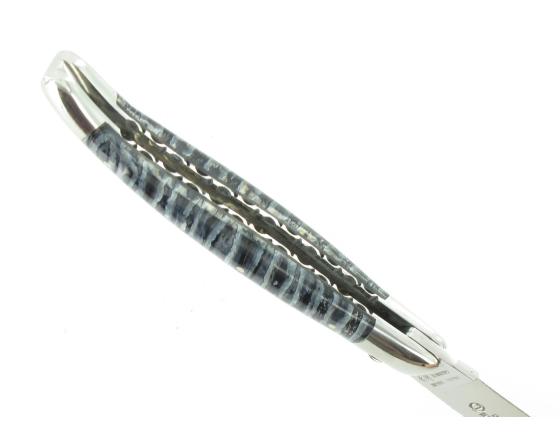 Laguiole 12 cm - Molaire Bleue de Mammouth - 2 mitres Couteau de poche par Laguiole en Aubrac
