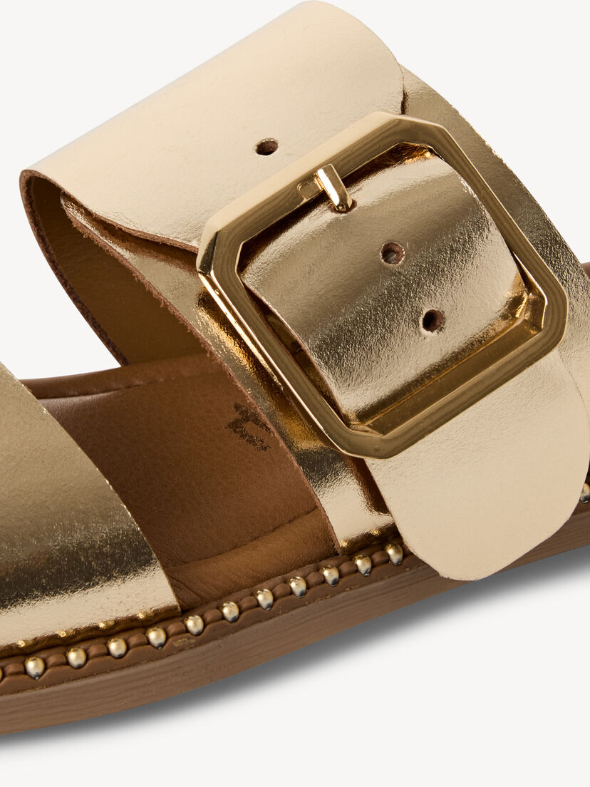 Leren Slipper - goud
