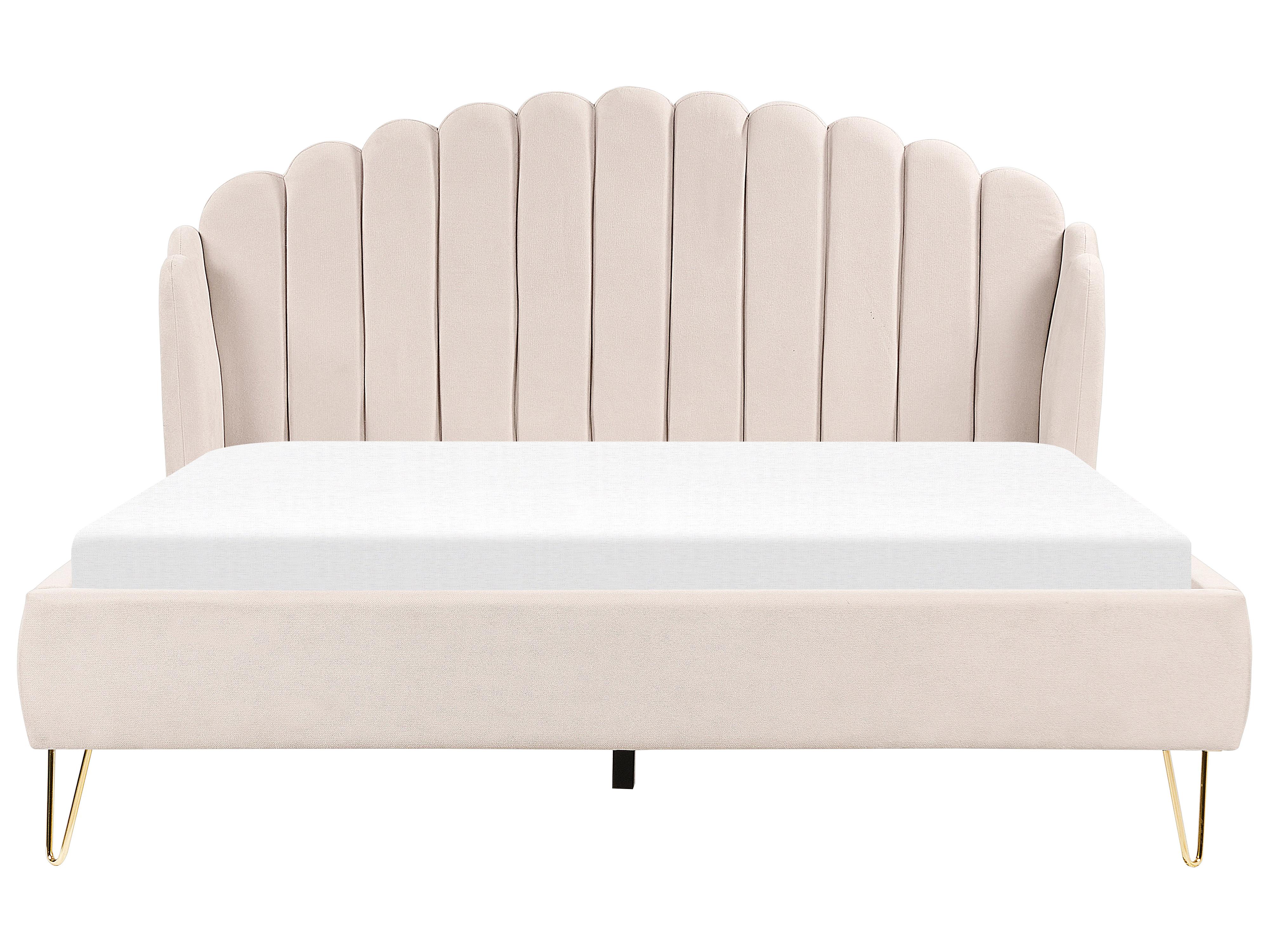 Bed Stof AMBILLOU 180 x 200 cm Lichtbeige