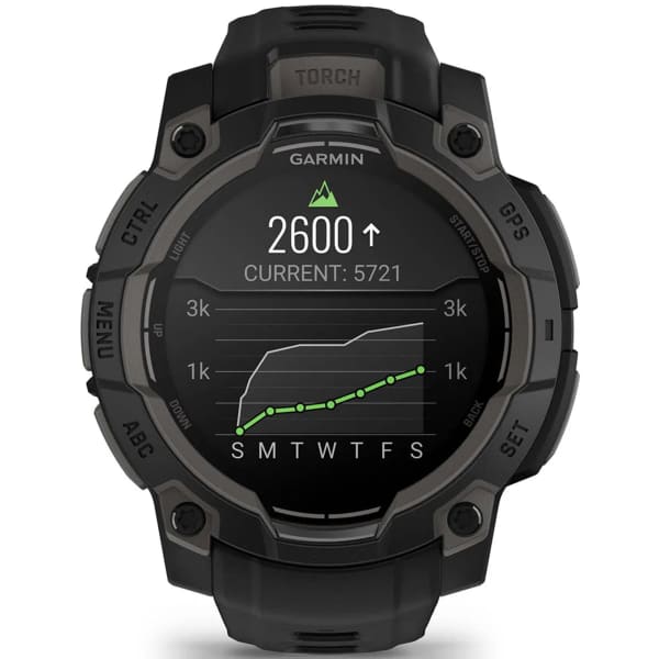 Montre outdoor GARMIN INSTINCT 3 45 MM AMOLED B LACK BEZEL W/ BLACK BAND