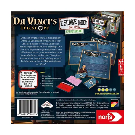Noris Spiele Escape Room Das Spiel Da Vinci's Telescope