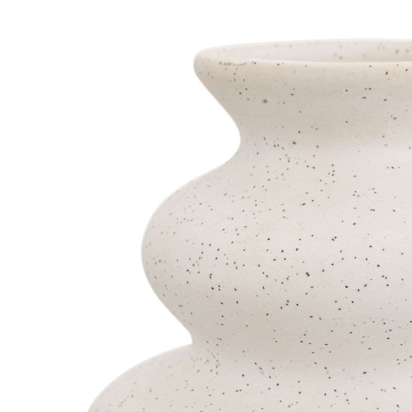 Atmosphera Vase en céramique blanc - D.16x20 cm