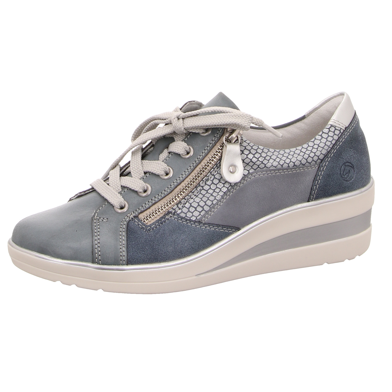 Remonte Schnürhalbschuh blau