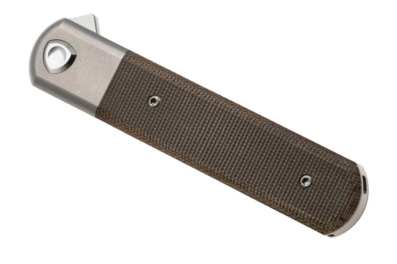Liong Mah Tanto One, Bead Blasted M390, Green Micarta Titanium, zakmes
