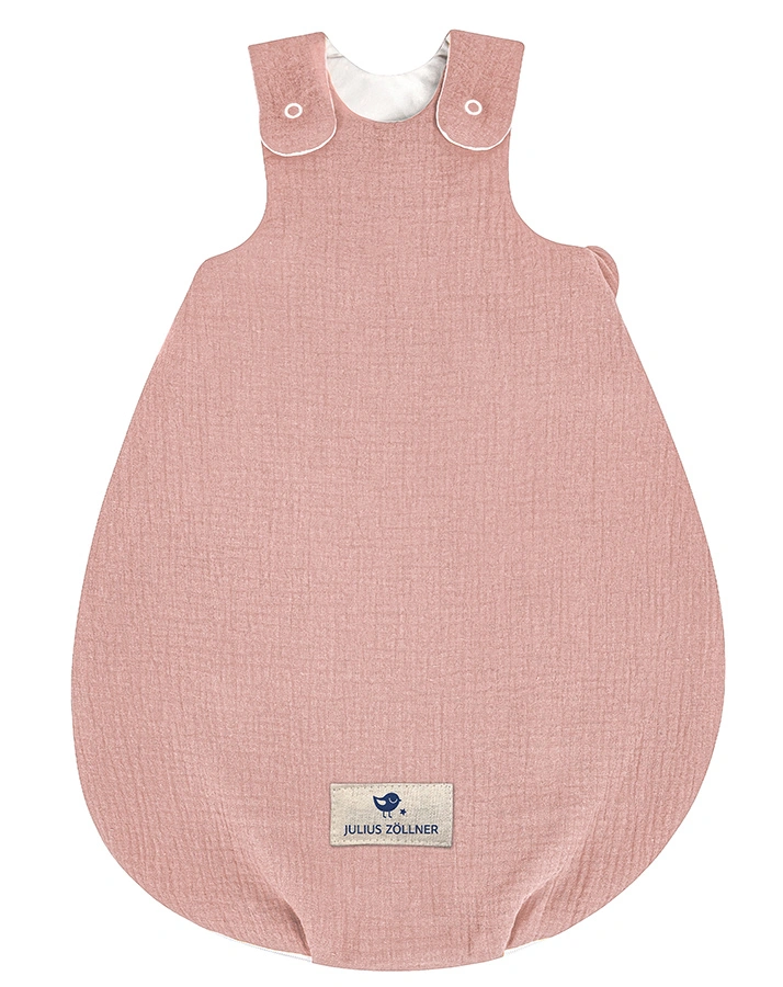 Musselin-Babyschlafsack TERRA gefüttert in dusty rose