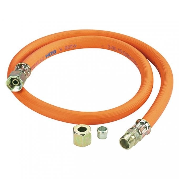 GOK Mitteldruckschlauchleitung Gas Überwurfmutter G 1/4 LH auf RV8 / 500 cm