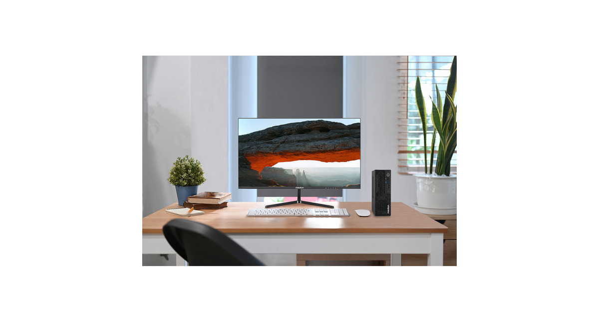 MedionPICOWORX T80III MD340012 mini-pc  (Zwart | Core Ultra 5 228V | Arc Graphics 130V | 32 GB | 1 TB SSD)