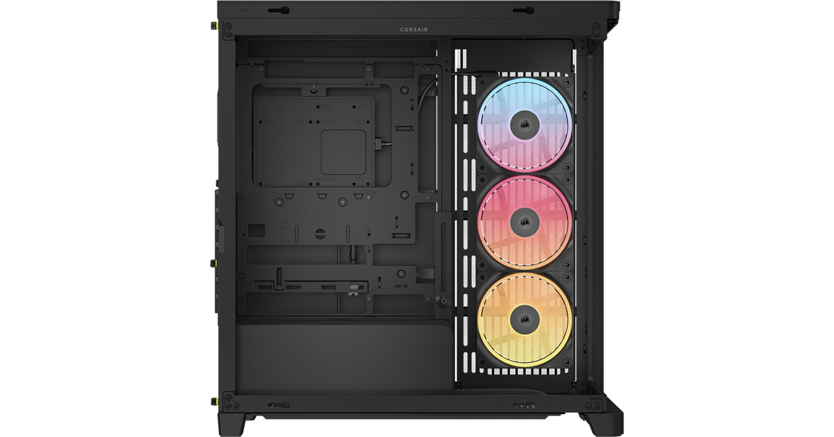 CorsairFRAME 4500X LX-R RGB LINK midi tower behuizing  (Zwart | 2x USB-A | 1x USB-C | Tempered Glass)